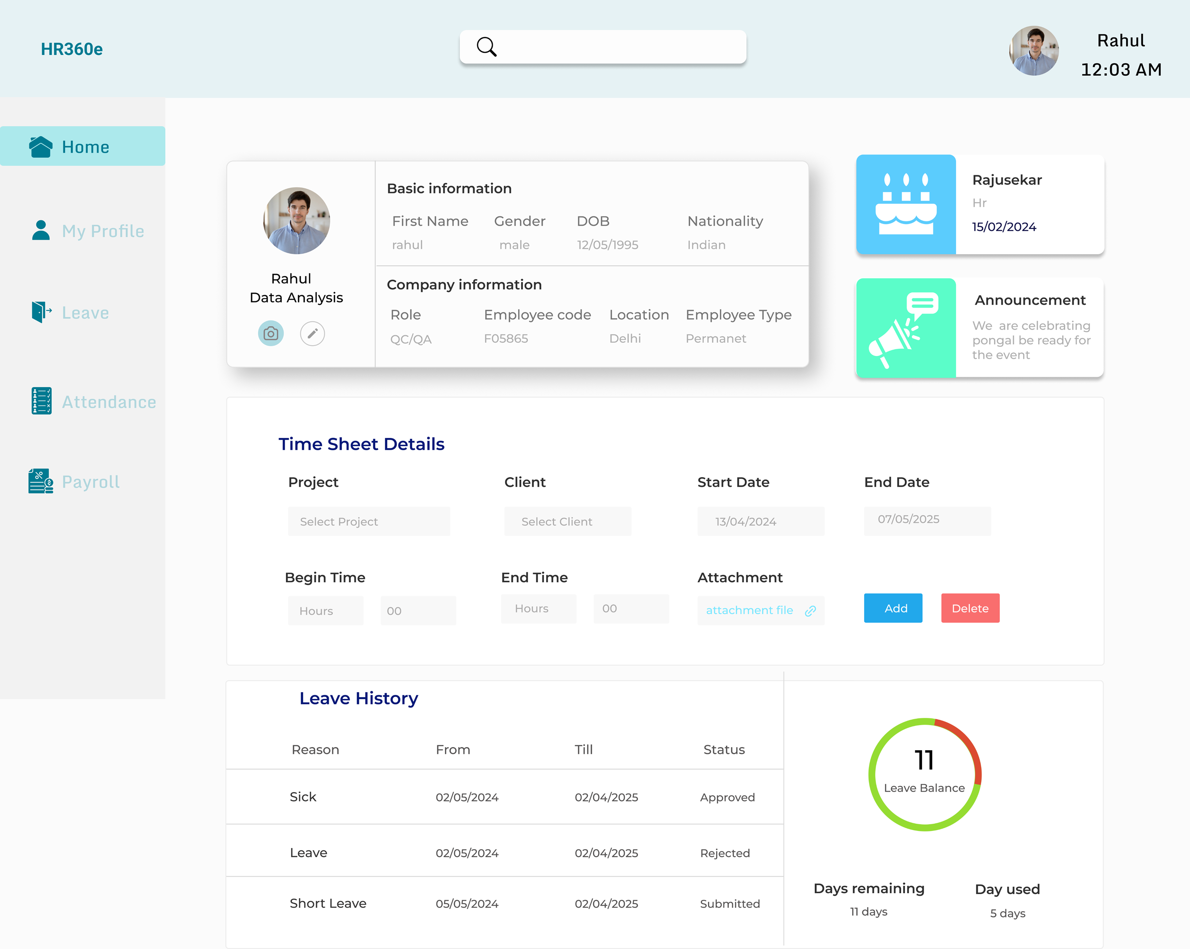 Employee Portal not found
